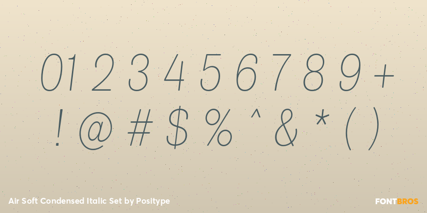 Air Soft Condensed Italic Set Font Poster #1