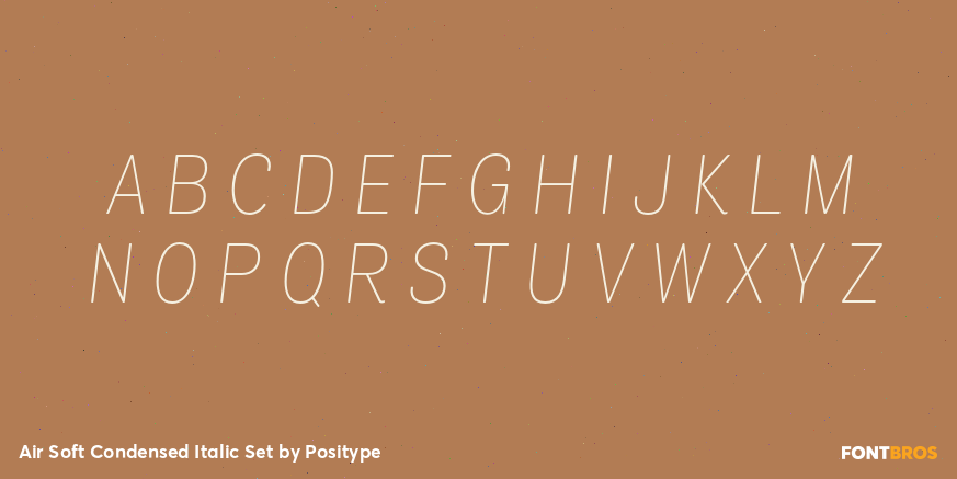 Air Soft Condensed Italic Set Font Poster #1