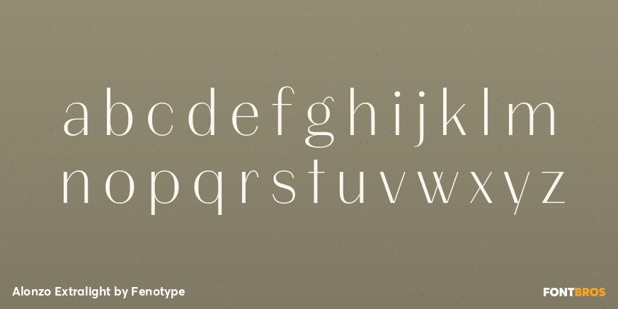 Alonzo Extralight Font Poster #3
