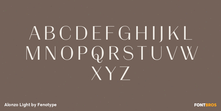 Alonzo Light Font Poster #2