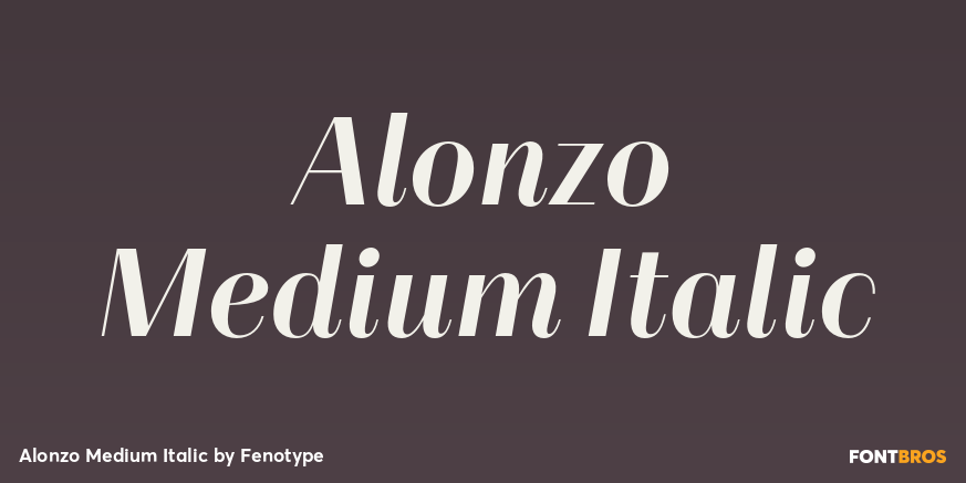 Alonzo Medium Italic Poster