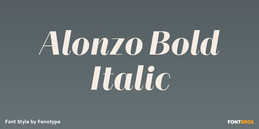Alonzo Bold Italic Font Poster #1