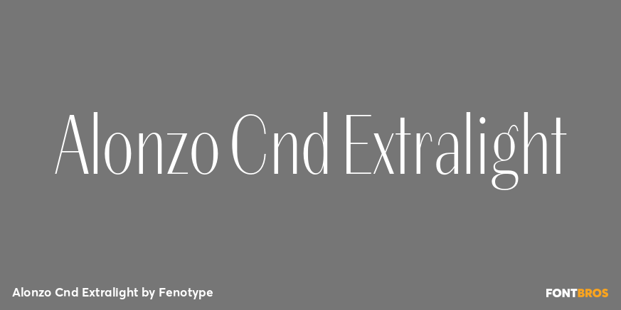 Alonzo Cnd Extralight Font Poster #1