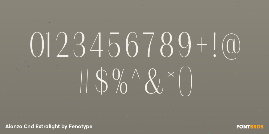 Alonzo Cnd Extralight Font Poster #4