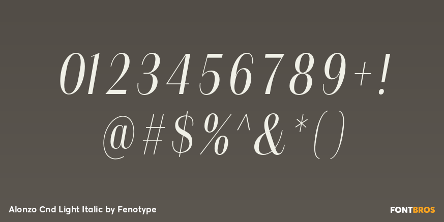 Alonzo Cnd Light Italic Font Poster #1