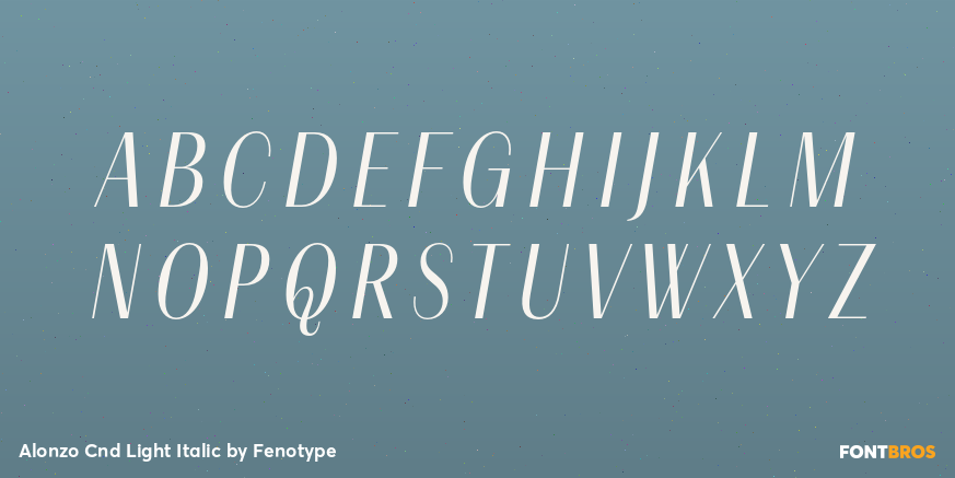 Alonzo Cnd Light Italic Font Poster #1