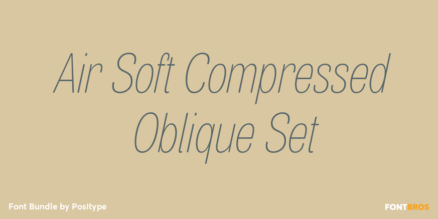 Air Soft Compressed Oblique Set Font Poster #1