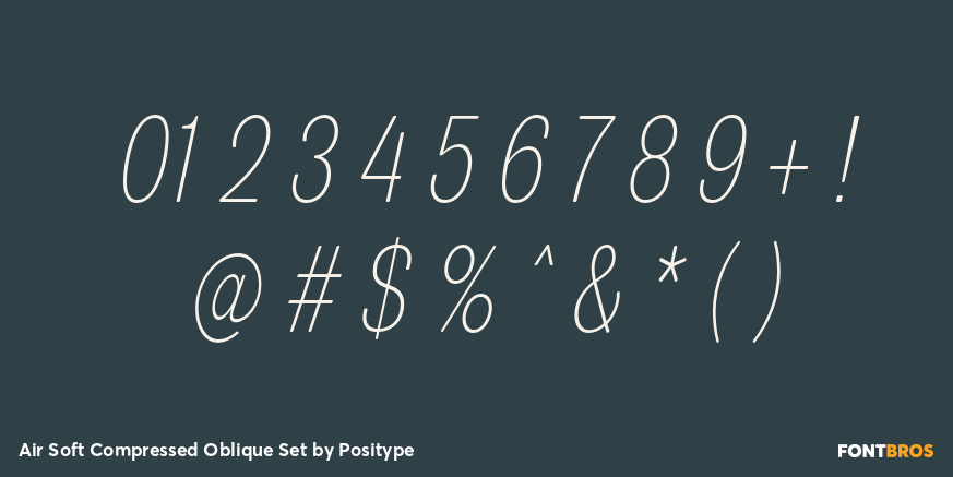 Air Soft Compressed Oblique Set Font Poster #1