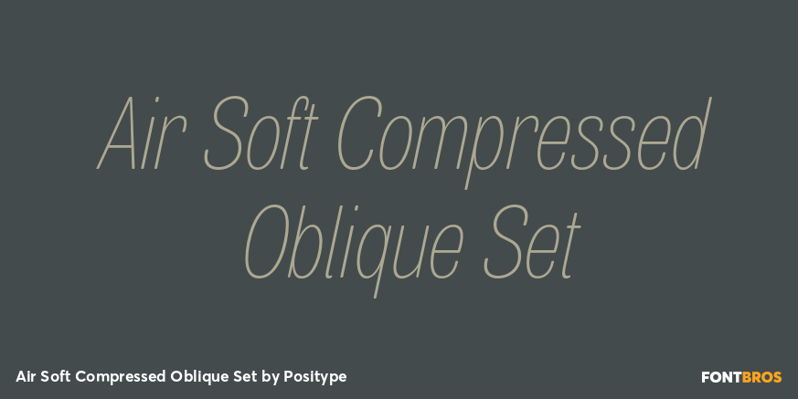 Air Soft Compressed Oblique Set Font Poster #1