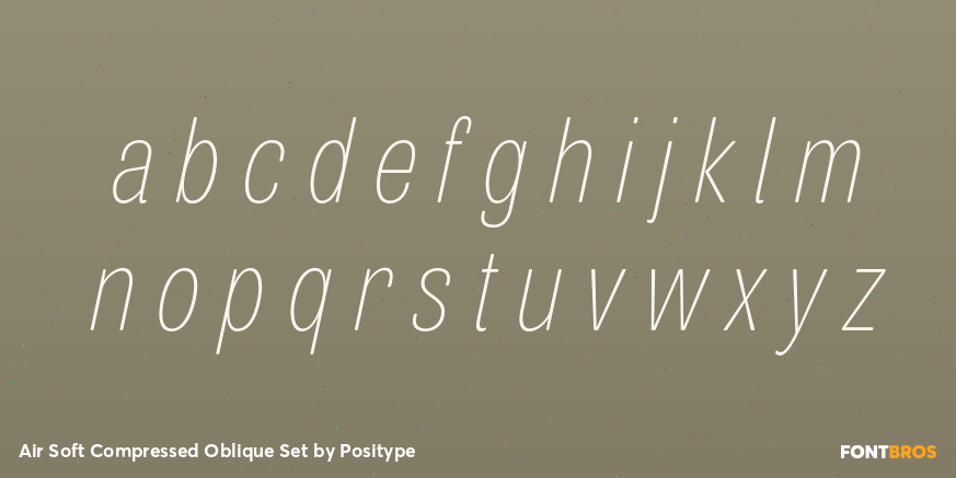 Air Soft Compressed Oblique Set Font Poster #3