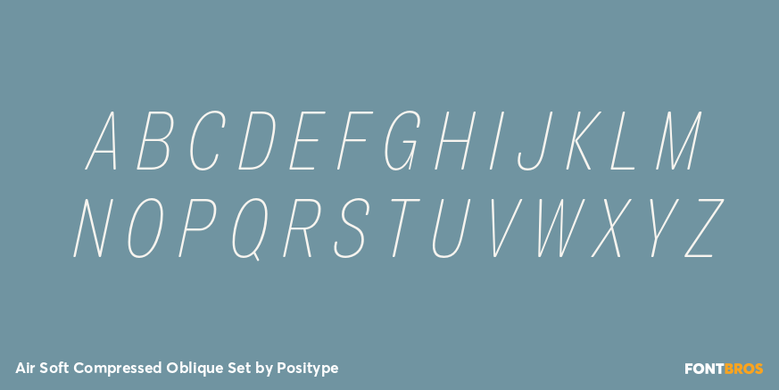 Air Soft Compressed Oblique Set Font Poster #1