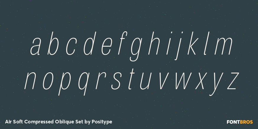 Air Soft Compressed Oblique Set Font Poster #1