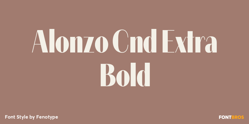 Alonzo Cnd Extra Bold Font Poster #1