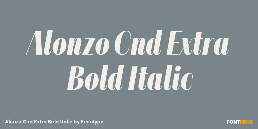 Alonzo Cnd Extra Bold Italic Poster