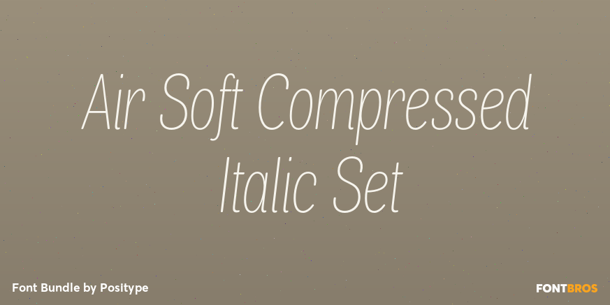 Air Soft Compressed Italic Set Font Poster #1