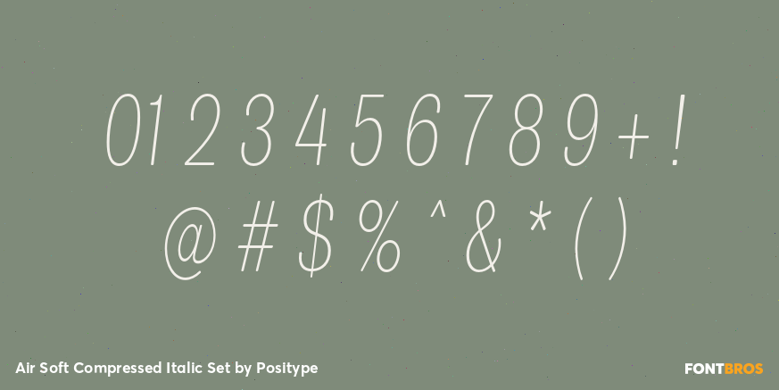 Air Soft Compressed Italic Set Font Poster #1
