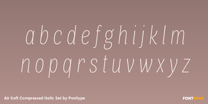 Air Soft Compressed Italic Set Font Poster #3