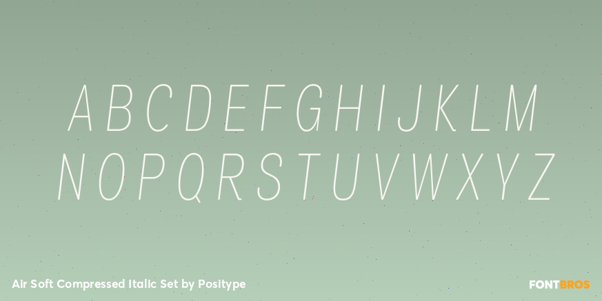 Air Soft Compressed Italic Set Font Poster #1