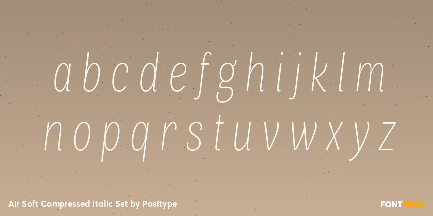 Air Soft Compressed Italic Set Font Poster #1