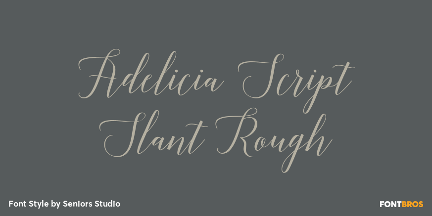 Adelicia Script Slant Rough Poster