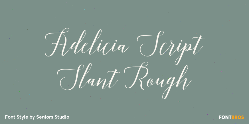 Adelicia Script Slant Rough Poster