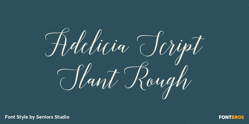 Adelicia Script Slant Rough Poster