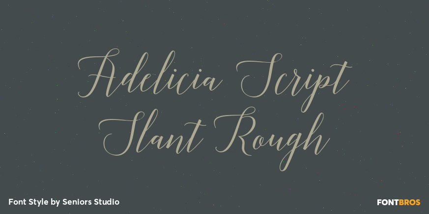 Adelicia Script Slant Rough Poster