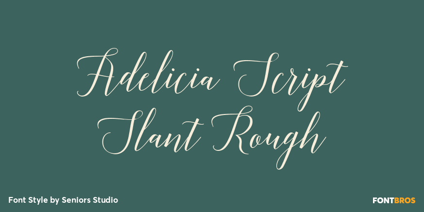 Adelicia Script Slant Rough Poster