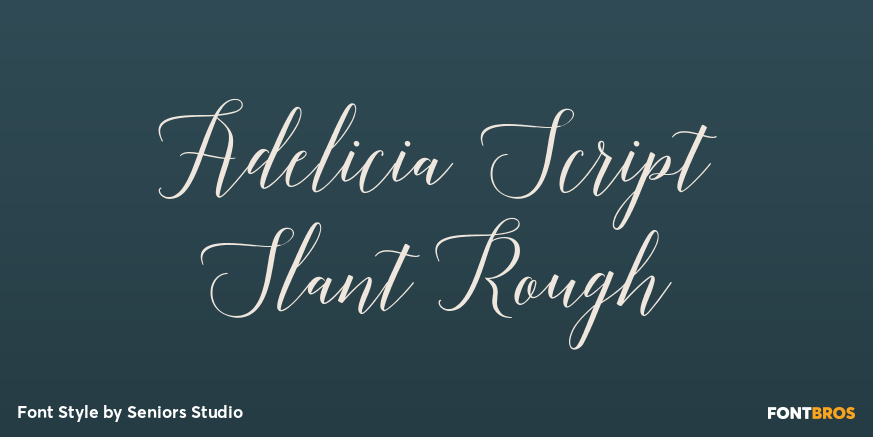 Adelicia Script Slant Rough Poster