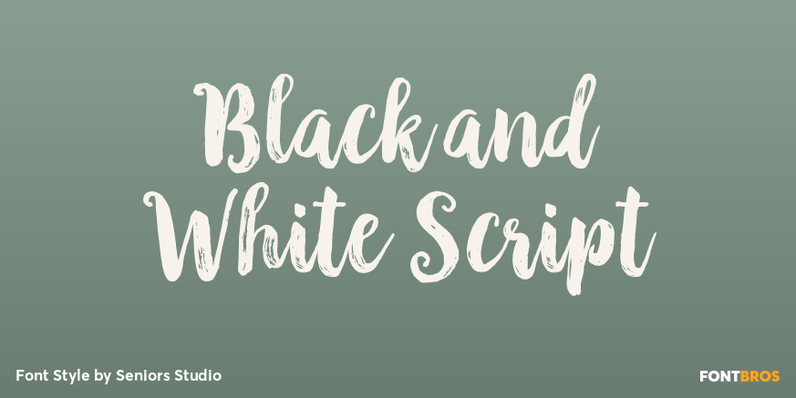 Black and White Script Poster