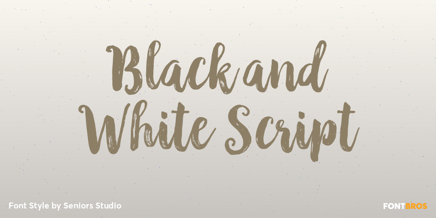 Black and White Script Poster