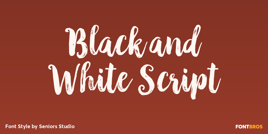 Black and White Script Poster