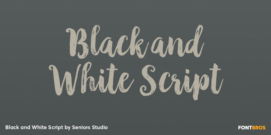 Black and White Script Poster