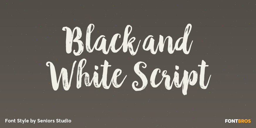 Black and White Script Poster