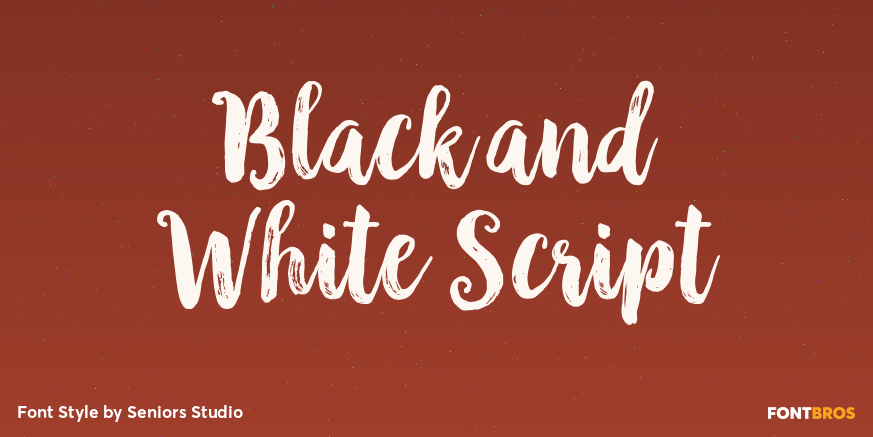 Black and White Script Poster