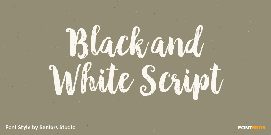 Black and White Script Poster
