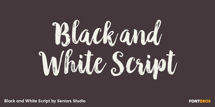 Black and White Script Poster