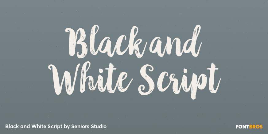 Black and White Script Poster