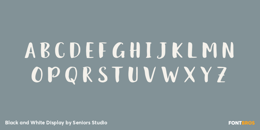 Black and White Display Font Poster #3