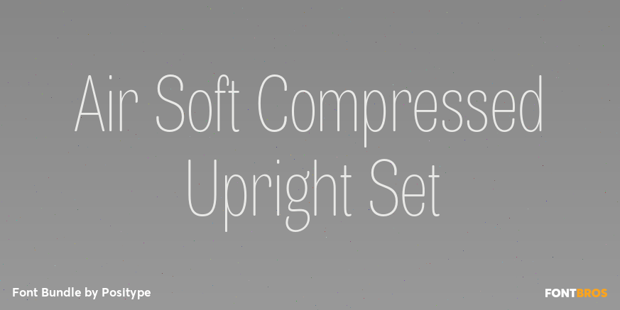 Air Soft Compressed Upright Set Font Poster #1