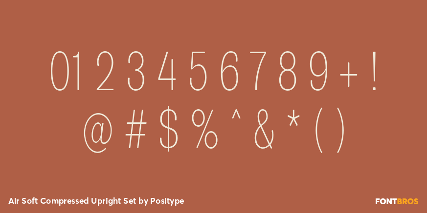 Air Soft Compressed Upright Set Font Poster #1