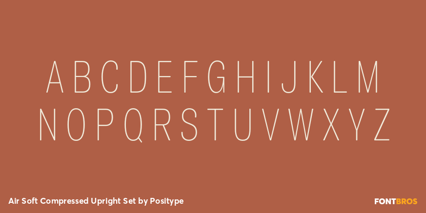 Air Soft Compressed Upright Set Font Poster #1