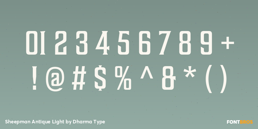 Sheepman Antique Light Font Poster #4