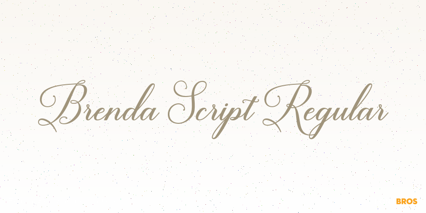 Brenda Script Regular Poster