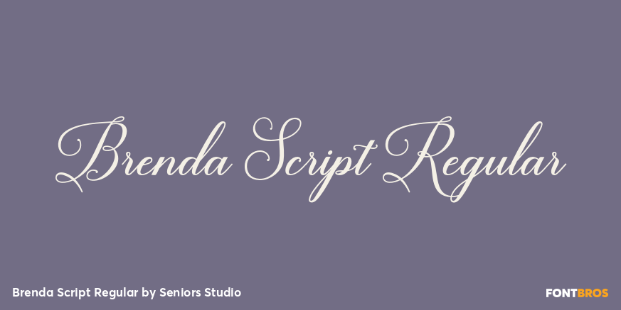 Brenda Script Regular Poster