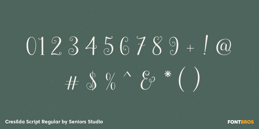 Cresilda Script Regular Font Poster #4