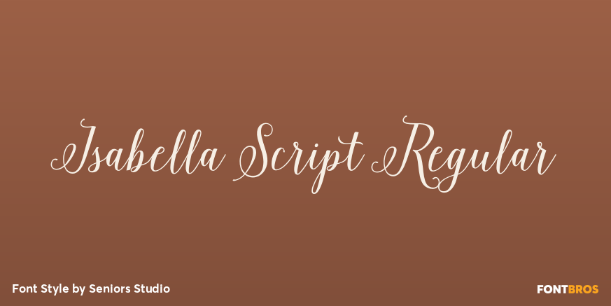 Isabella Script Regular Poster