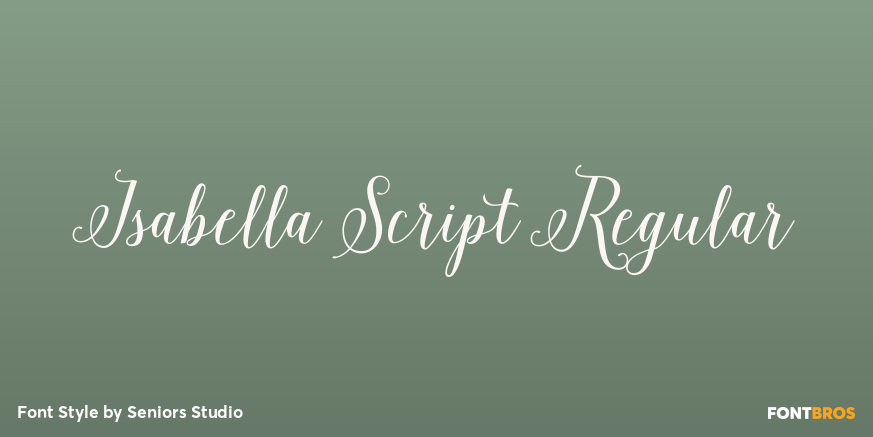 Isabella Script Regular Poster