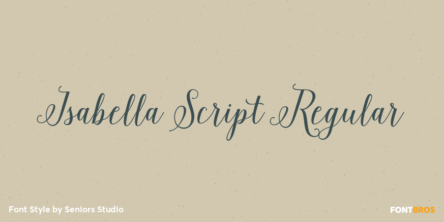 Isabella Script Regular Poster