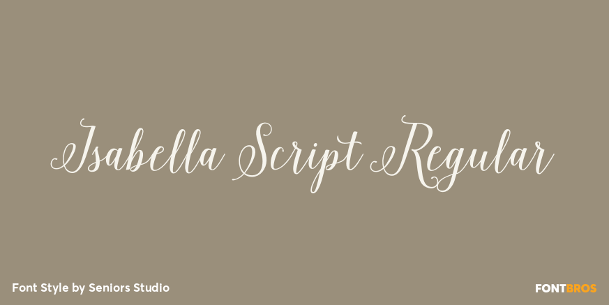 Isabella Script Regular Poster